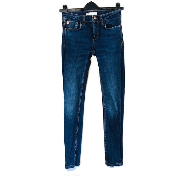 Zara Mid Rise Dark Wash Skinny jeans Women’s size 2 26 - Picture 1 of 5